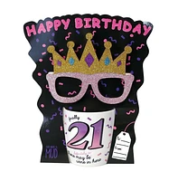 21 Birthday Mug with Glasses