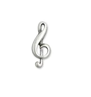 Musical Clef Clutch Pin Pewter
