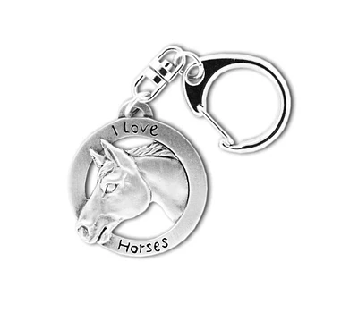 I Love Horses Keychain