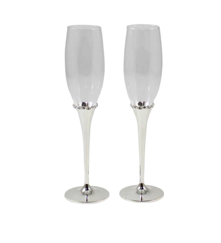 2pc Tiffany Toasting Flutes