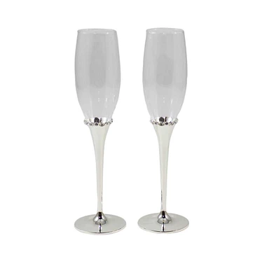 2pc Tiffany Toasting Flutes