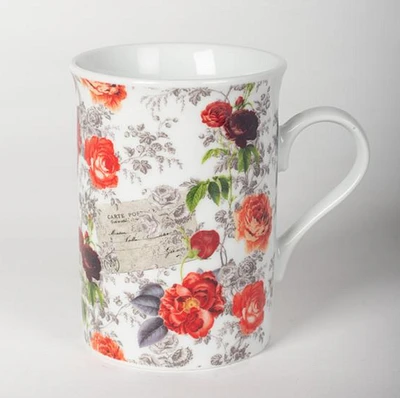 Red Roses Porcelain Mug,