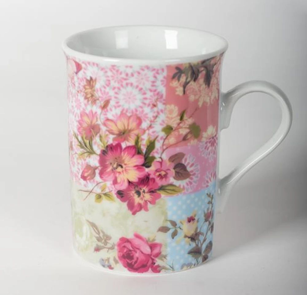 Pink Quilt Porcelain Mug