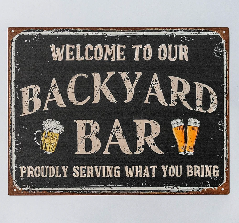 Backyard Bar Wall Sign