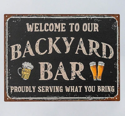 Backyard Bar Wall Sign