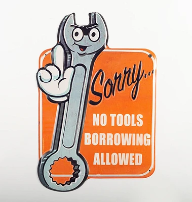 Wrench Warning Wall Sign