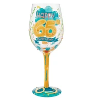 Happy 65th Wine Glass