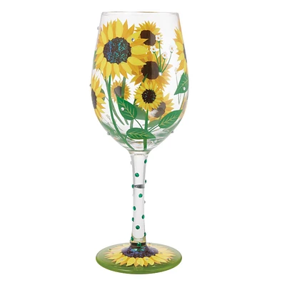 Sunflower Wine Glass