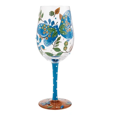 Garden Butterfly Wine Glass