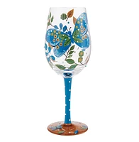 Garden Butterfly Wine Glass