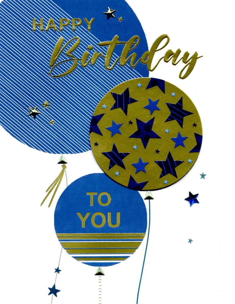 Giant Happy Birthday Balloons Card
