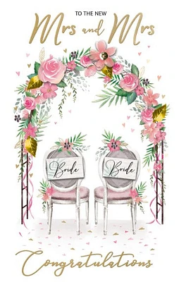 Mrs and Mrs Bridal Card