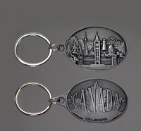 Double Sided Pewter Canada Keychain