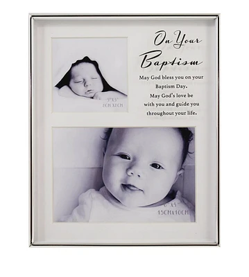 Silver Plated Baptism  Collage Frame