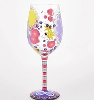 Happy 80th Wine Glass