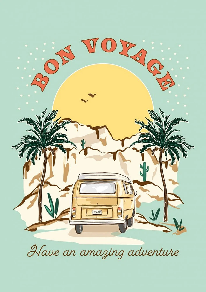 Bon Voyage Have an Amazing Adventure Card