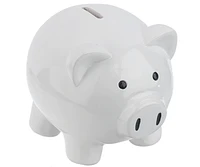 Piggy Money Bank - White