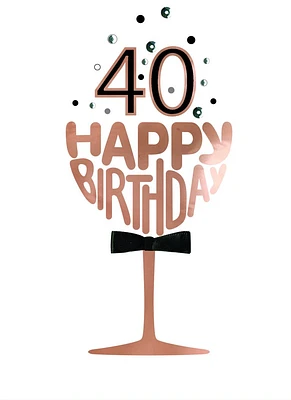 Happy Birthday "40" Card