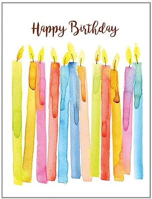 Happy Birthday with Candles Card