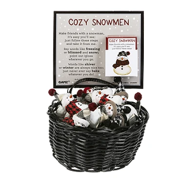 Cozy Snowman in a Basket