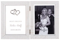 2 Panel Accordion Photo Frame - Best Friend, Better Half, Soulmate
