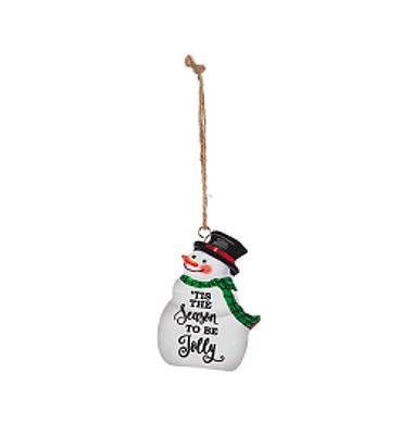 Snowman Block Ornament