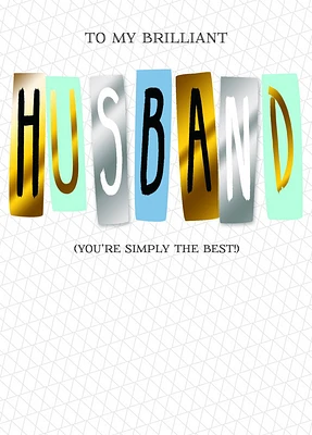 Brilliant Husband Birthday Card