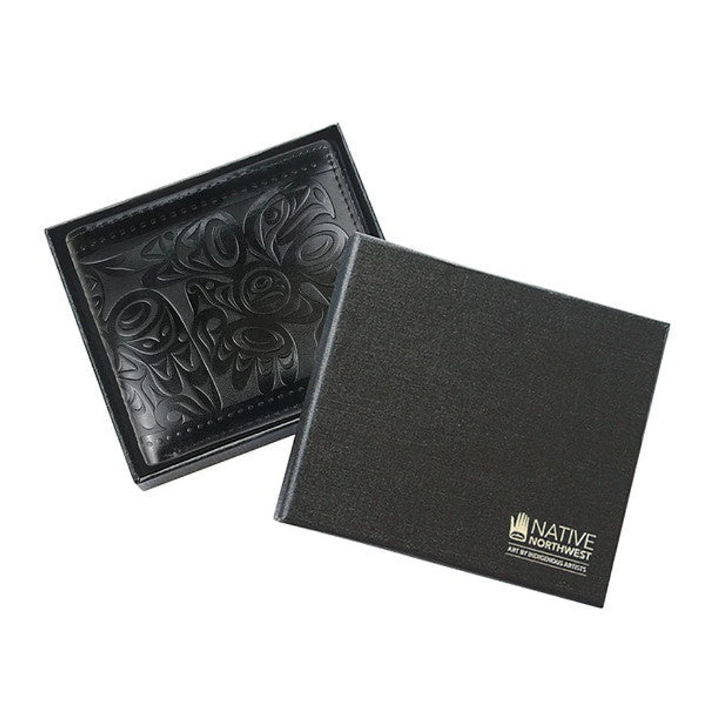 Salish Eagle Leather Embossed Wallet