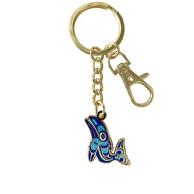 Whale Enamel Keychain