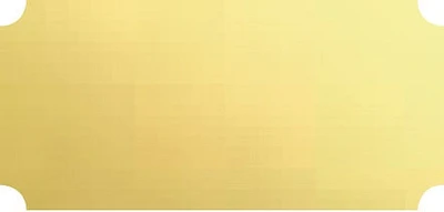 2.5″x1″ Notched Plaque Satin Gold