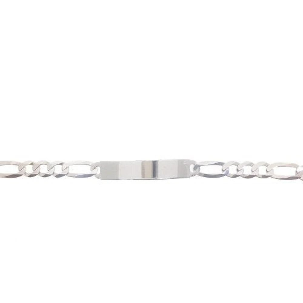 Rhodium Plated Sterling Silver ID Bracelet