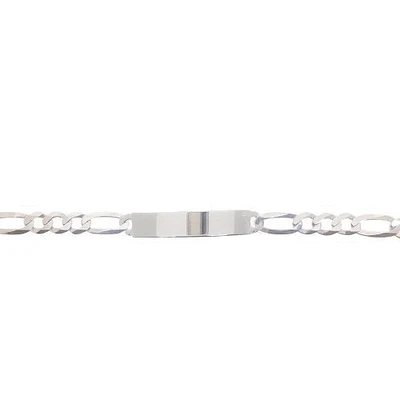 Rhodium Plated Sterling Silver ID Bracelet