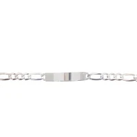 Rhodium Plated Sterling Silver ID Bracelet