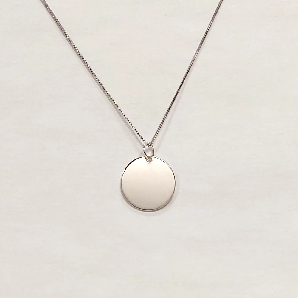 Sterling Silver Circle Necklace -1.5cm