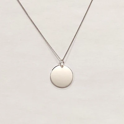 Sterling Silver Circle Necklace -1.5cm