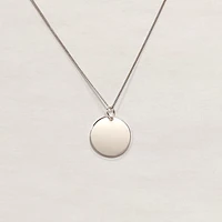 Sterling Silver Circle Necklace -1.5cm