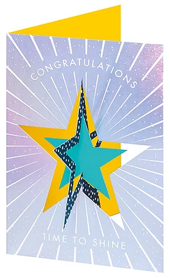 Congratulations "Time To Shine" Card