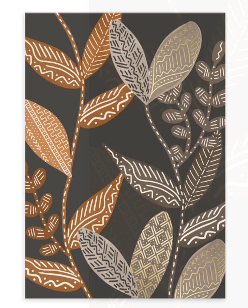 Blank Floral Note Card