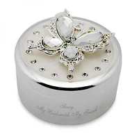 Round Butterfly Trinket Box