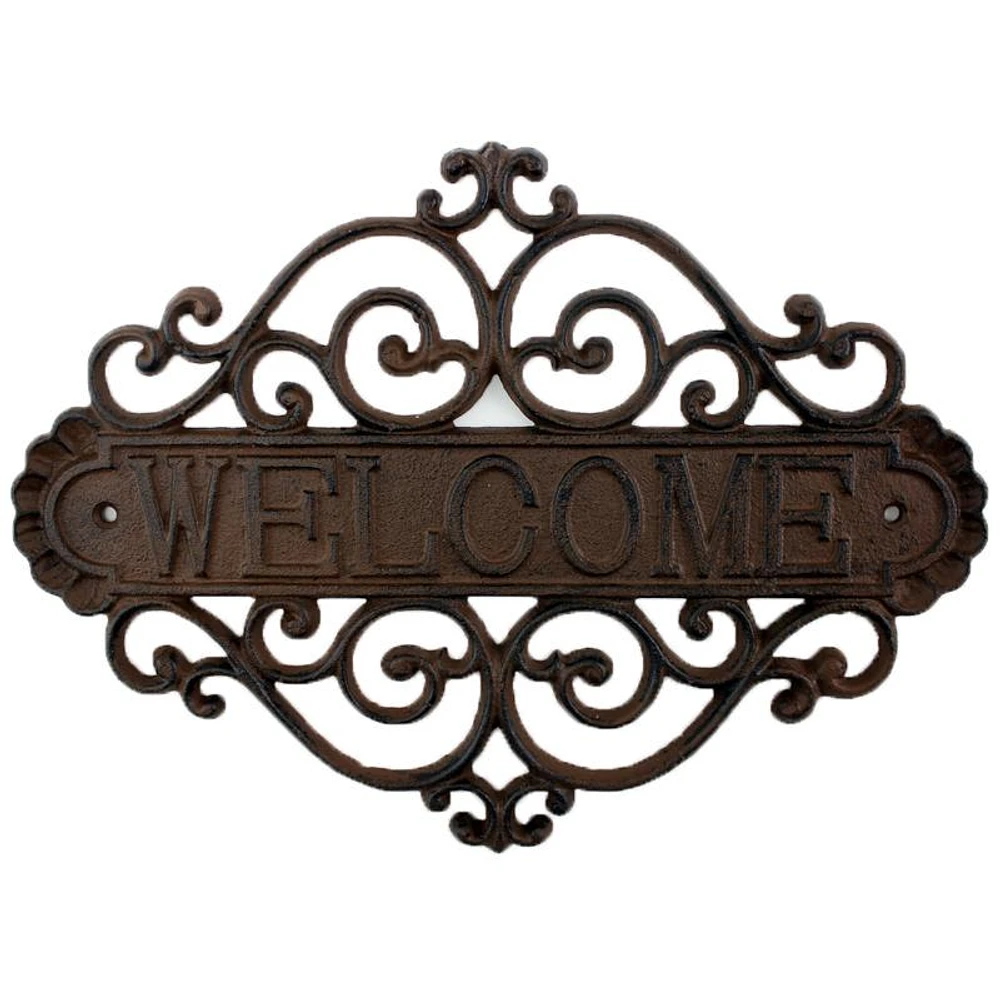 Cast Iron Welcome Sign