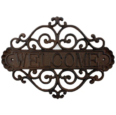 Cast Iron Welcome Sign