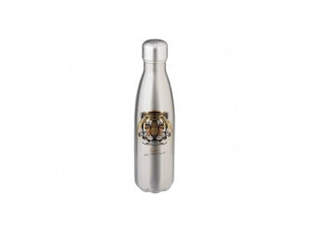 Customizable 17oz Stainless Steel Cola Shaped Bottle (Silver)