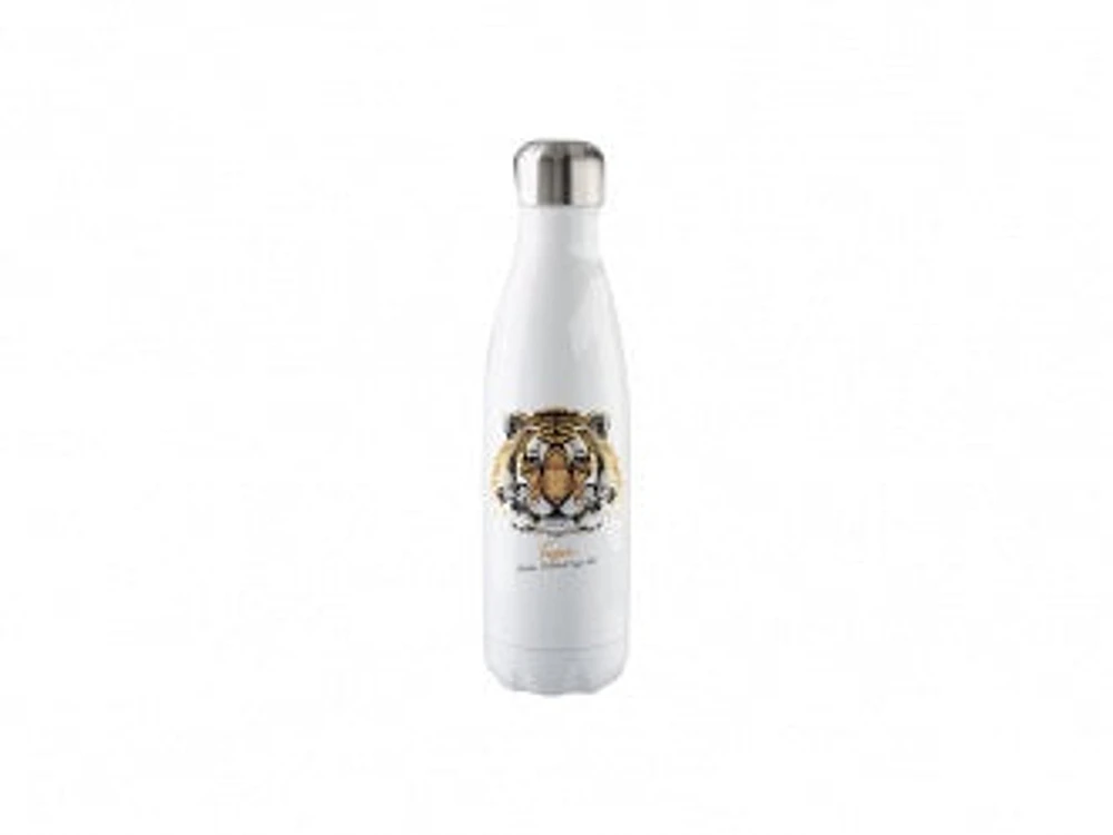 Customizable 17oz Stainless Steel Cola Shaped Bottle (White)