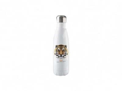 Customizable 17oz Stainless Steel Cola Shaped Bottle (White)