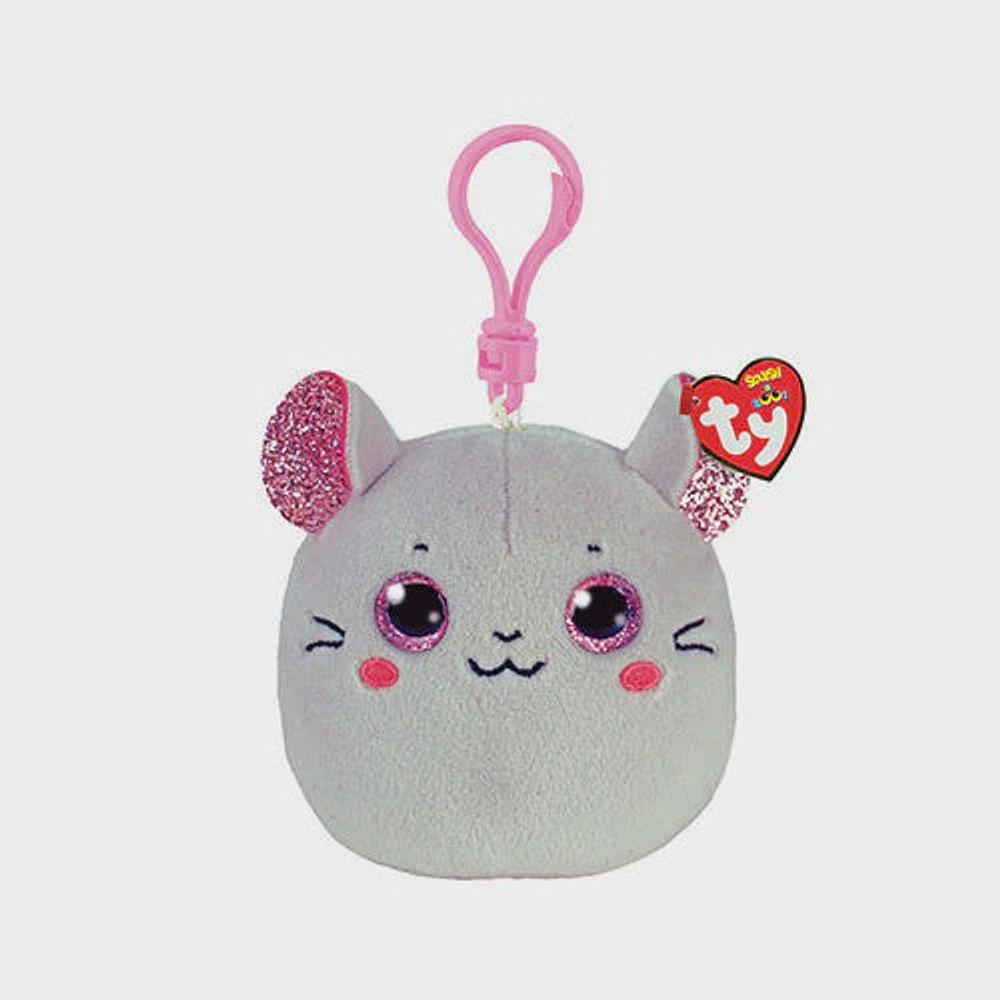 TY Catnip Grey Cat Clip