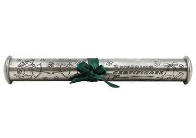 Pewter Wedding Certificate Holder