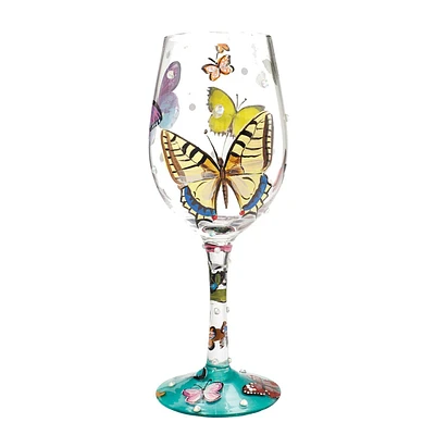 Butterfly Wine Glass