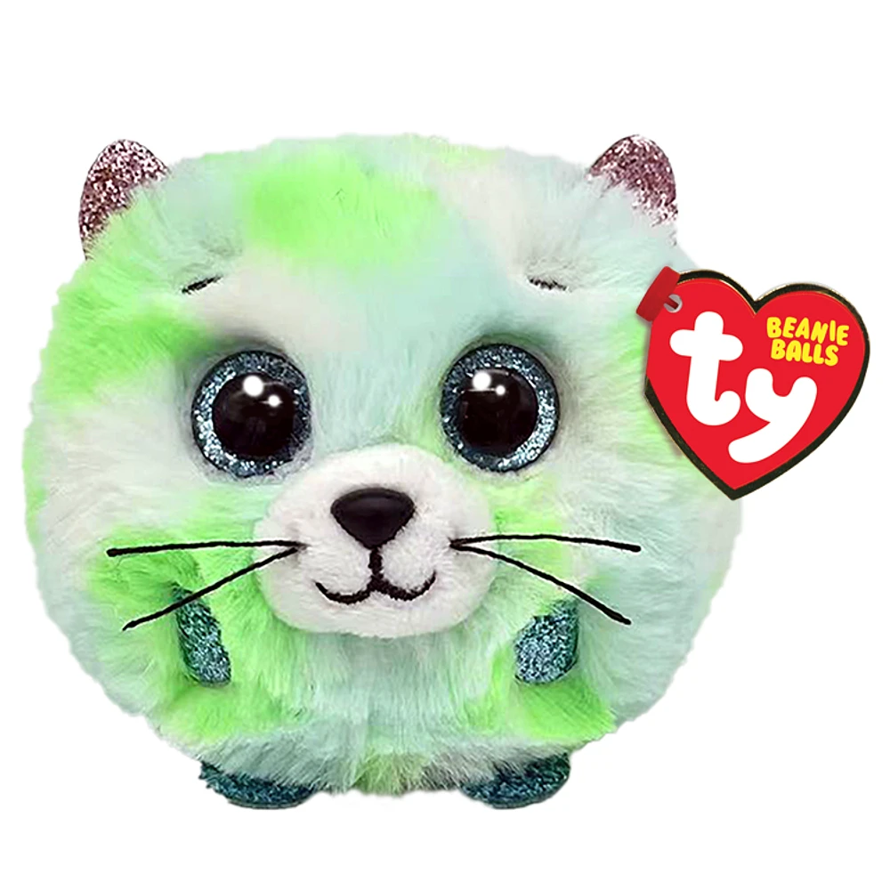 TY Plushie-Evie Green Cat Ball