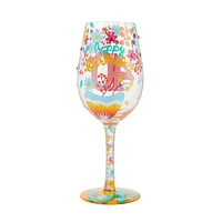 "Happy 40th Birthday" Wine Glass
