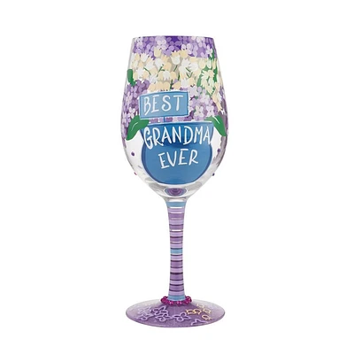 "Best Grandma Ever" Wine Glass